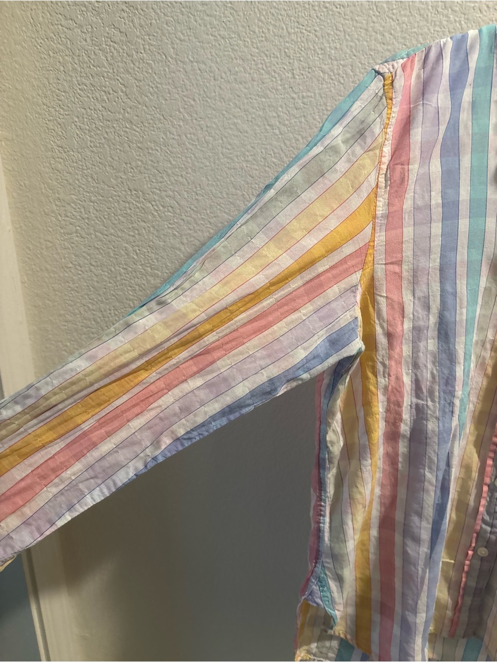 J. Crew | Women's Pastel Plaid Blouse | Size 10 - Picture 4 of 7